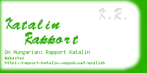 katalin rapport business card